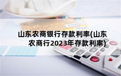 山东农商银行存款利率(山东农商行2023年存款利率)