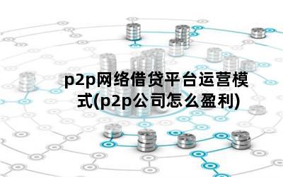 p2pƽ̨Ӫģʽ(p2p˾ôӯ)