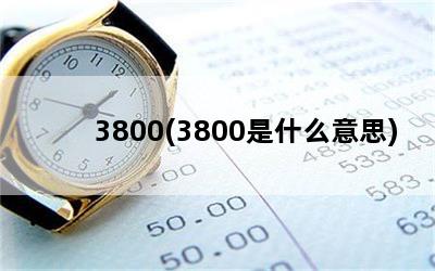 3800(3800ʲô˼)