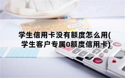 学生信用卡没有额度怎么用(学生客户专属0额度信用卡)